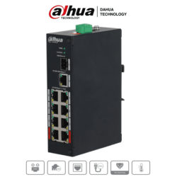DAHUA PFS3110-8ET-96 - Switch PoE de 10 Puertos/ 8 Puertos PoE/ 1 Puerto