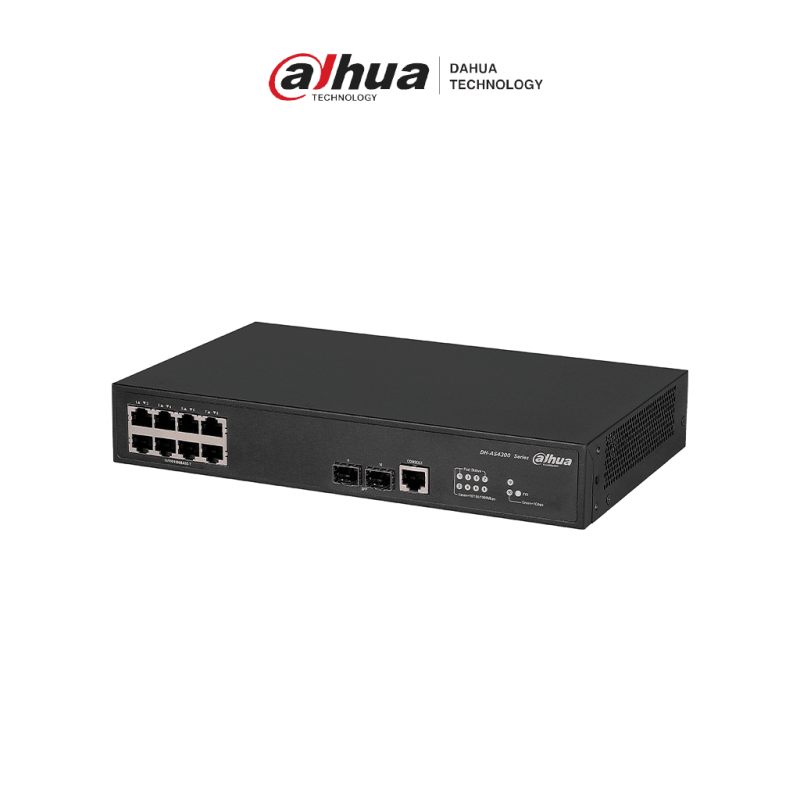 DAHUA DH-AS4300-8GT2GF - Switch Gigabit administrable de capa 2 con 8 pu