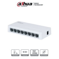 DAHUA PFS3008-8ET-L - Switch para Escritorio de 8 Puertos Fast Ethernet/