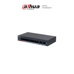 DAHUA DHCS40108GT110 - Switch de 10 Puertos Gigabit / 8 Puertos PoE / 2