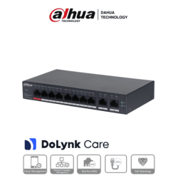 DAHUA CS4010-8ET-110 -  Switch Poe de 10 Puertos/ 8 Puertos PoE 10/100/