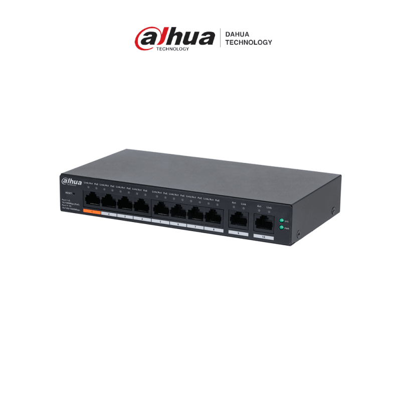 DAHUA DH-CS4010-8ET-60 Switch Poe de 8 Puertos / Poe Inteligente/ 60Watt