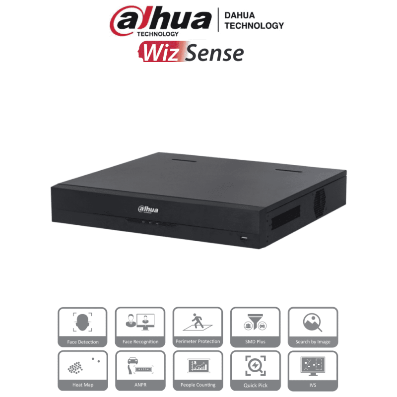 DAHUA NVR4416-16P-EI - NVR de 8 Megapixeles/16 Canales IP/ WizSense/ 4k