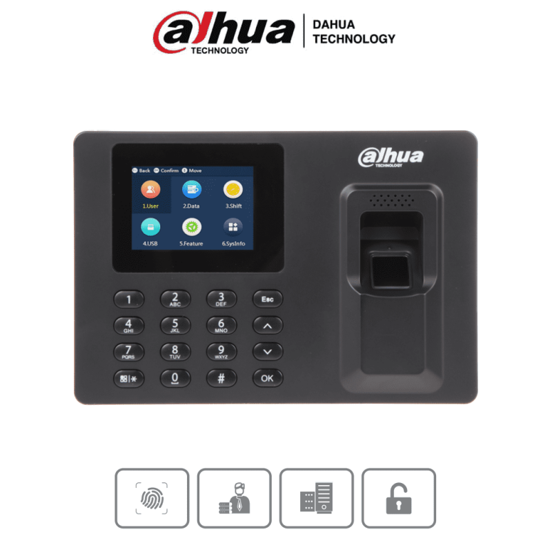 DAHUA DHI-ASA1222E - Control de Asistencia de Huella y Password/ Pantall