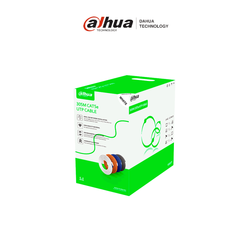 DAHUA PFM922I-5EUN-C -Bobina de cable UTP Cat5e de 305 metros  color bla