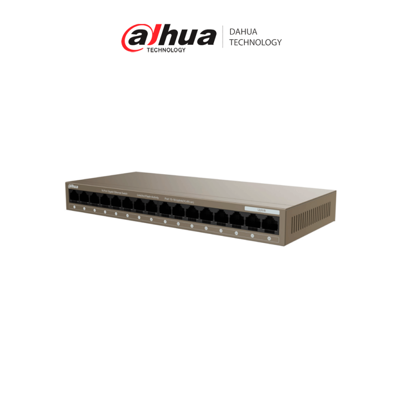 Dahua PFS3016-16GT-M- Switch Gigabit de 16 Puertos No Administrable/ Cap