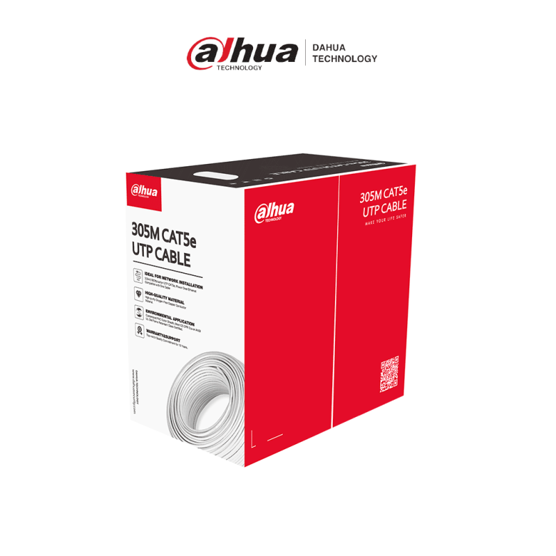 DAHUA PFM920I-5EUN - Bobina de cable UTP blanco  100% cobre  categoría 5